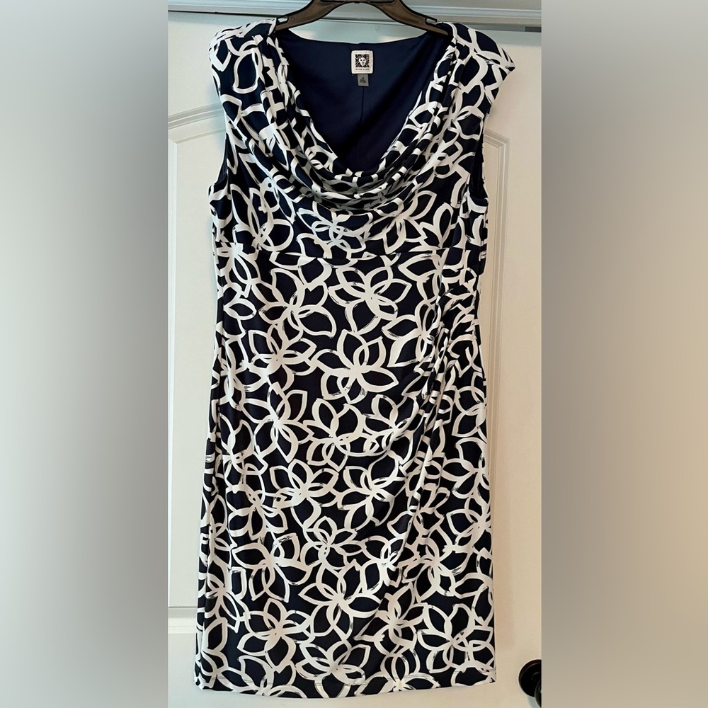 Anne Klein size 14 ruched sheath dress